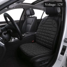 12V Car Heated Seat Cover Black Cushion Warmer Heating Warming Pad Cover US