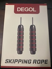 DEGOL Skipping Rope with Ball Bearings Rapid Speed Jump Rope Cable and 6  handle