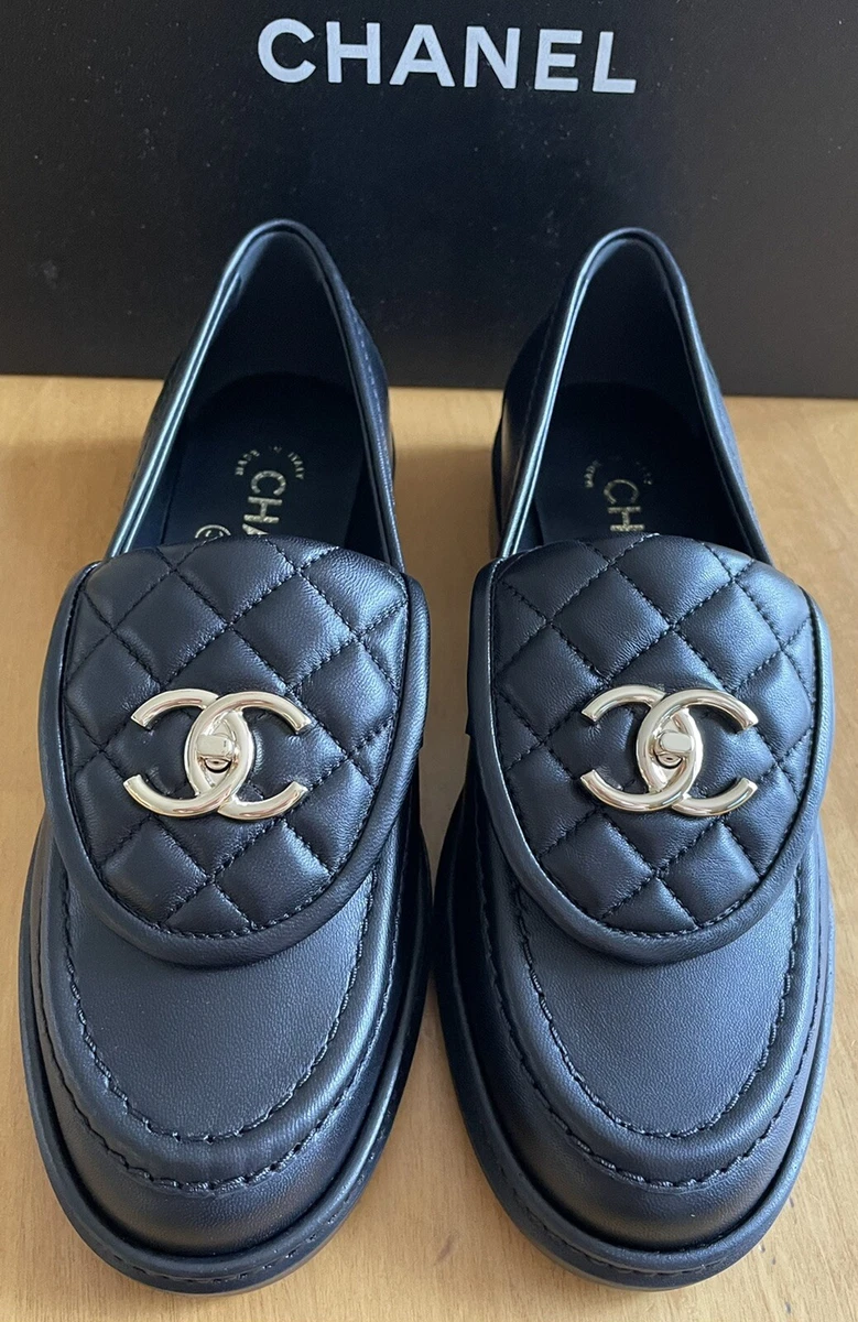 Chanel CC Turnlock Loafers - Black Flats, Shoes - CHA71245