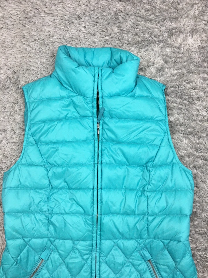 Talbots Chaleco Chaqueta Mujer Talla P Pequeña Azul Brillante Sin Mangas Nylon Plumón Foto 2 de 4