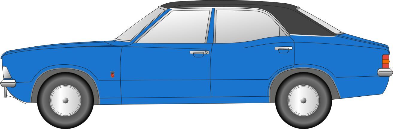 Oxford Diecast NCOR3005 N Gauge Ford Cortina MkIII Electric Monza Blue