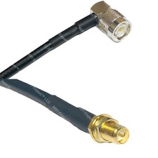 RFC195 TNC Male Angle to RP-SMA FEMALE Coax RF Cable USA-Ship Lot