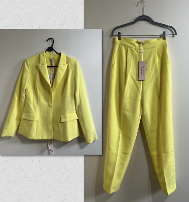 OH POLLY Women's Blazer And Trouser Suit Set (Size UK 10)