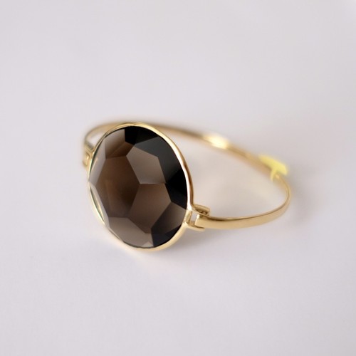 IPPOLITA Gemma Smoky Quartz Hinge Bangle Bracelet 18K Yellow Gold Size 1 $5,495 - Picture 2 of 3