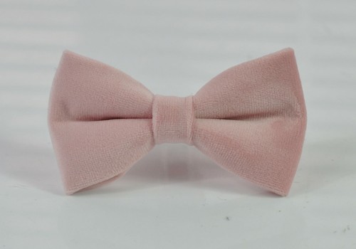 Blush Dusty Rose Pink Velvet Bow tie + Matched Elastic Suspenders for all ages - Picture 3 of 9