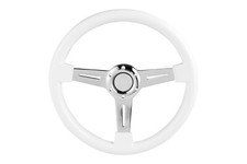 White Boat Steering Wheel W Adapter 3 Spoke Boats With 34 Tapered Key Marine White Boat Steering Wheel W Adapter 3 Spoke Boats With 34 Tapered Key Marine