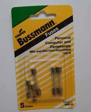 5 Assorted Fuses MDL GDC Personal Computer Peripherals Cooper Bussman HEF-2