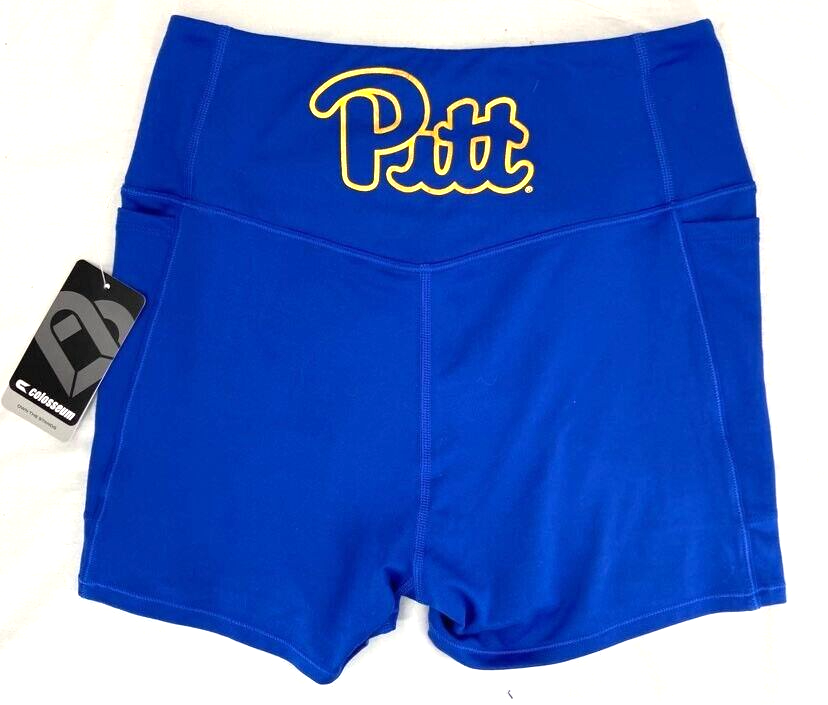 FILA NUOVO Pitt Panthers Colosseum Blue Sorority Row biker pantaloncino spandex blu donna M