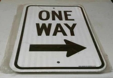 One Way Sign/ 12"X 18"  / SIGO /Reflective/ Aluminum Sign