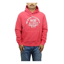 Polo Ralph Lauren Pullover Vintage Hoodie Hooded Sweatshirt - Fade Red -