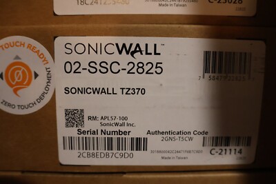 SonicWall TZ370 Firewall Security Appliance  02-SSC-2825