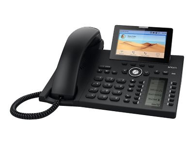 Snom D385N IP Phone Nero Cornetta cablata Scrivania/Parete In-band 4600