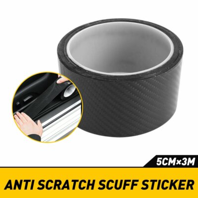 5D Carbon Fiber Door Sill Guard & Scuff Protection Strip - 5cm X 300cm Roll (Cut To Fit)
