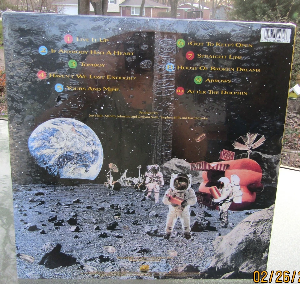 1990 Atlantic Records Crosby Stills Nash Live It Up Album #82107-1 SEALED Hype - Image 2 of 2