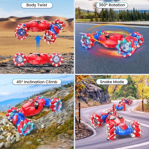 360° Drehbar Ferngesteuertes Auto für Jungen Mädchen, RC Stunt Car 4WD 2,4 GHz - Bild 5 von 18