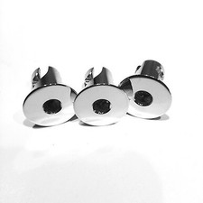 Polished Hex Head Qtr Turn DZUS Button Fasteners - 650 Flat 50pk