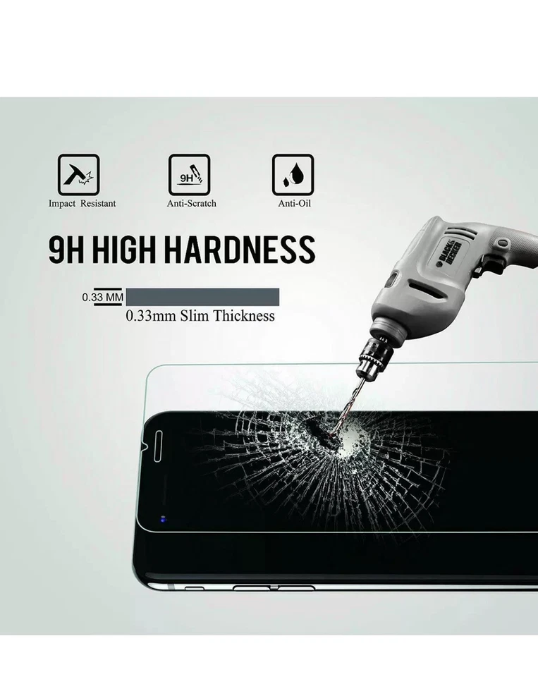 Paquete de 3 protectores de pantalla de vidrio templado para iPhone 11 2 13 14 Pro Plus XS Max XR Foto 3 de 4