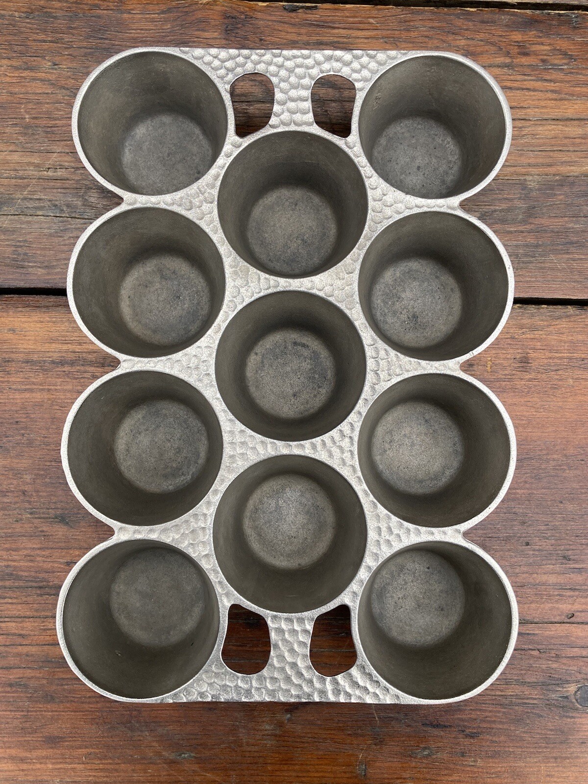 Griswold Cast Iron Hammered Popover Pan in HTF Nickel Finish eBay