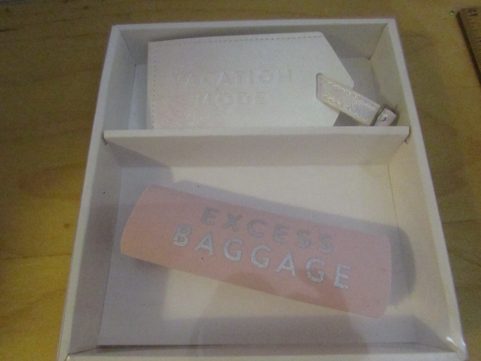 Pink Luggage Tag and Handle Band Gift Set Box New  -image