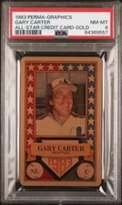 1983 Perma-Graphics All-Stars Gold Gary Carter PSA 8