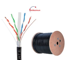 CAT6 1000ft FTP OUTDOOR Ethernet Network Cable 23AWG PE Solid Direct Burial Wire