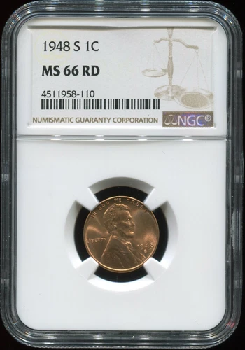 1948 S 1C MS 66 RD NGC USA coin