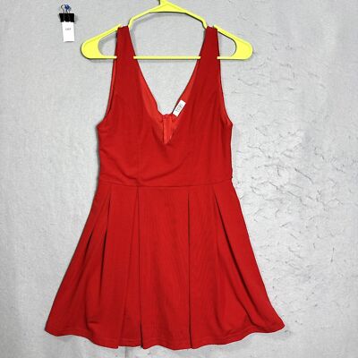 Tobi Red Skater Mini Dress Sleeveless Womens Size Small