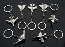 7x PCS Set - Fighter Jet F16 Stealth Military Air Force Plane Keychain Cool Gift