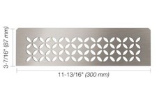 Schluter SHELF-N - Floral Design - Brushed Stainless Steel - SNS1D5EB