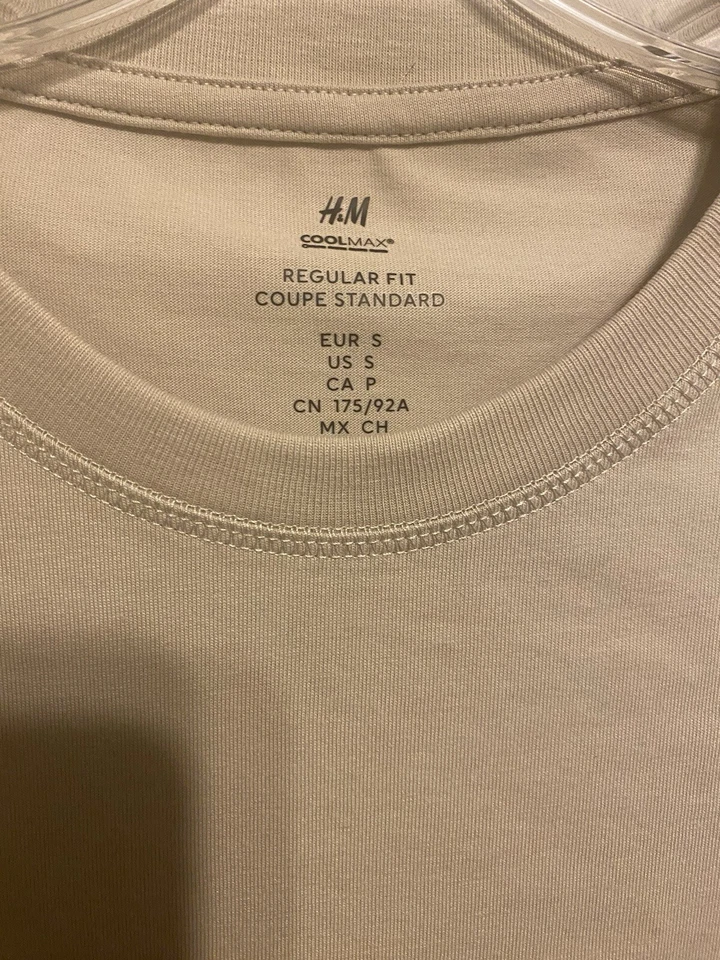 H&M Mens Sport Training Tank Top Sleeveless Workout T-Shirt Size Small Tan NWOT - Image 2 of 4