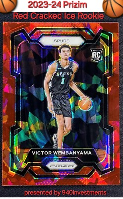 2023-24 Panini Prizm Victor Wembanyama Red Ice Prizm Rookie #: 136 