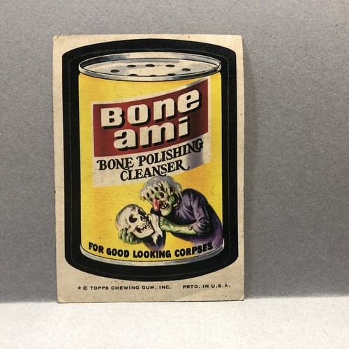 1970s Topps Wacky Packages Series White Back Sticker Bone Ami - 第 1/2 張圖片