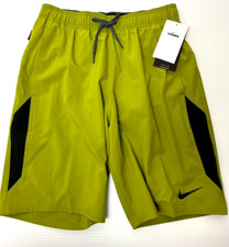 Nike Men's Size Small 9" Green/Black Contend Volley Swim Trunks NESSA482-314