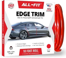 ALL-FIT Car Door Edge Protector Guard from Scratches & Dings U-Shaped (RED)