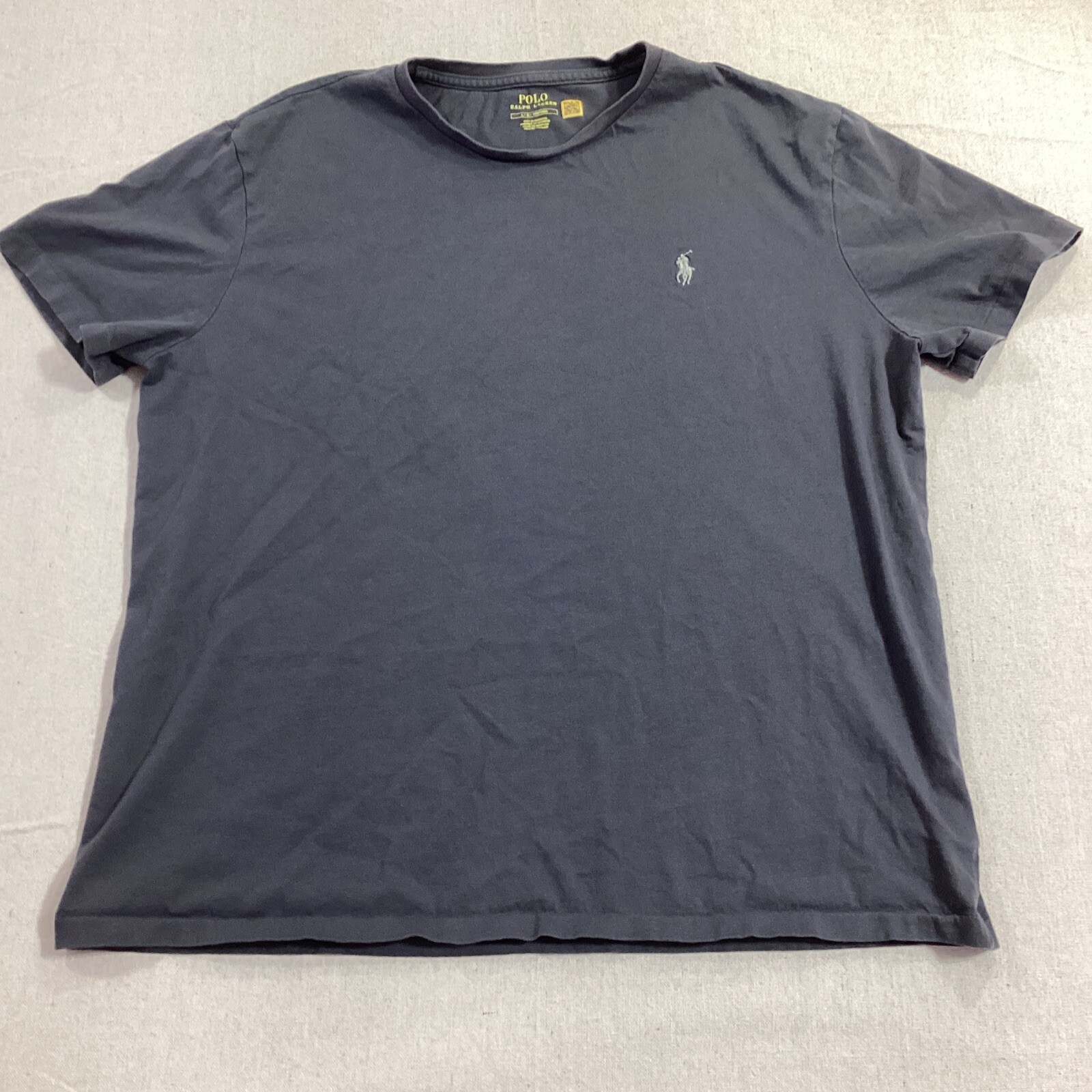 PONY Polo Ralph Lauren maglietta uomo tasca grande grigio scuro vestibilità classica media