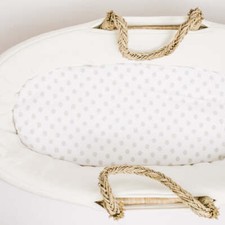 Gray Polka Dot Bassinet Sheet - 100 Cotton Baby Bedding Sheet Boy/Girl Nursery