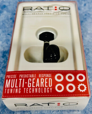 Graph Tech Ratio Electric Locking 6-In-Line Tuned Machine Heads Black