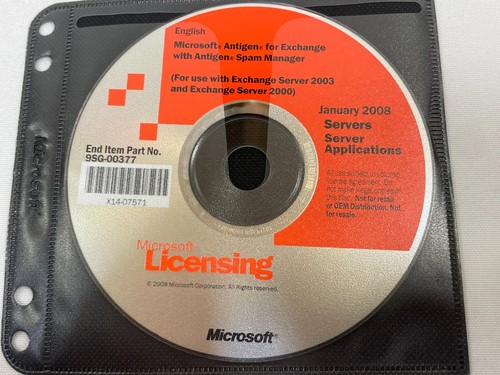 Microsoft Antigen for SMTP Gateways with Spam Manager Windows DVD January 2008 - Picture 4 of 7