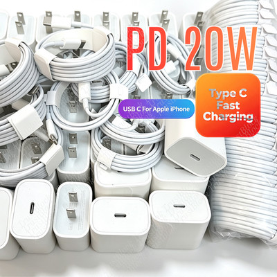Wholesale Fast Charger For iPhone iPad Samsung 20W USB-C Adapter PD Type C Cable