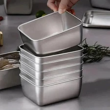 6Pcs Food Storage Containers with Lids Meal Prep Containers Reusable Stainless