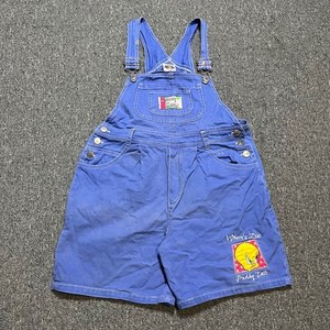 Vintage Looney Tunes 1997 Tweety Bird Denim Overalls Kids Size 14 Blue