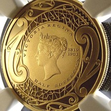 2019 New Zealand 🇳🇿 Gold Half Sovereign NGC PF70 UC First 225 Historic...