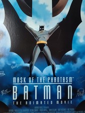 BATMAN MASK OF THE PHANTASM MOVIE POSTER SIGNED 6x BOB KANE BRUCE TIMM COA