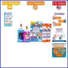 Elmer  s Fluffy Slime Kit for Kids, Includes Color  Glitter Glue, Activator