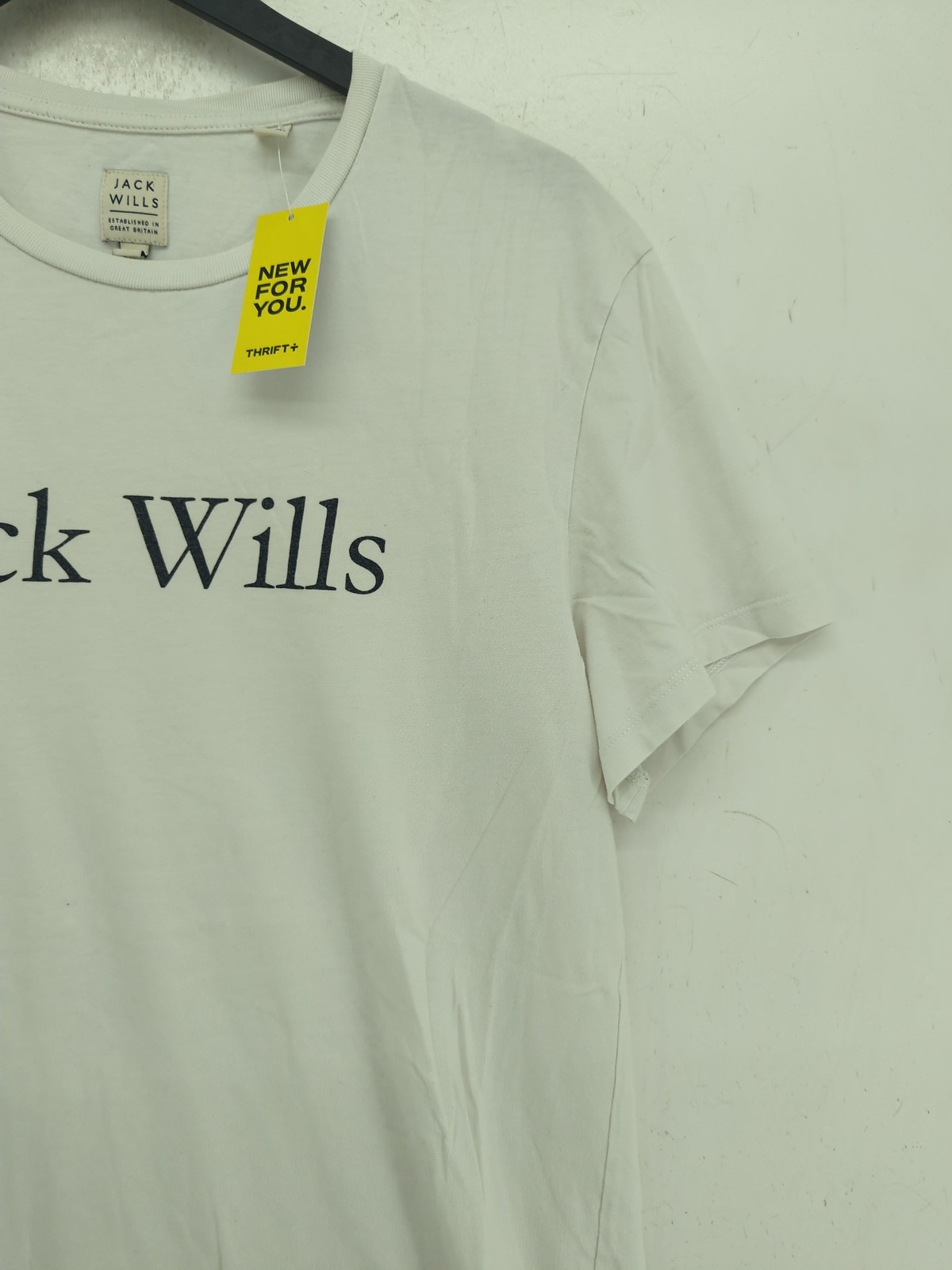 T shirt uomo Jack Wills S bianca grafica 100% altra basic