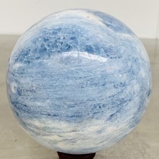 2340G Natural Blue Celestite Crystal Sphere Ball Healing Madagascar