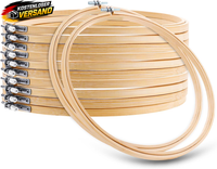 Ldxdru 12 StüCk 26Cm Bambus Stickrahmen, Kreis, Kreuzstich Hoop Ring, Stickerei