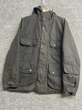 British Millerain Field Coat Mens M Brown Wax...