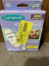Breastmilk Storage Bags Lansinoh Pre-Sterilized, 25ct Pump Into Bag, Baby