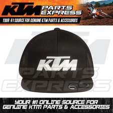 NEW KTM BLACK SNAPBACK LOGO TRUCKER CAP COTTON 43 / POLYESTER 53 3PW250054100